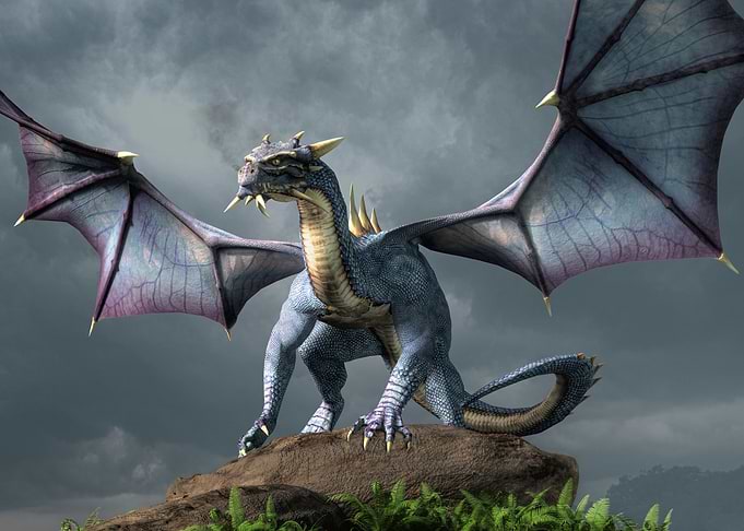Blue and Purple Dragon