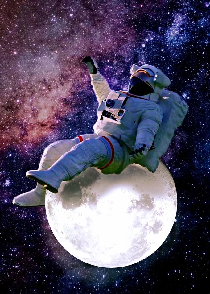 astronaut on the moon