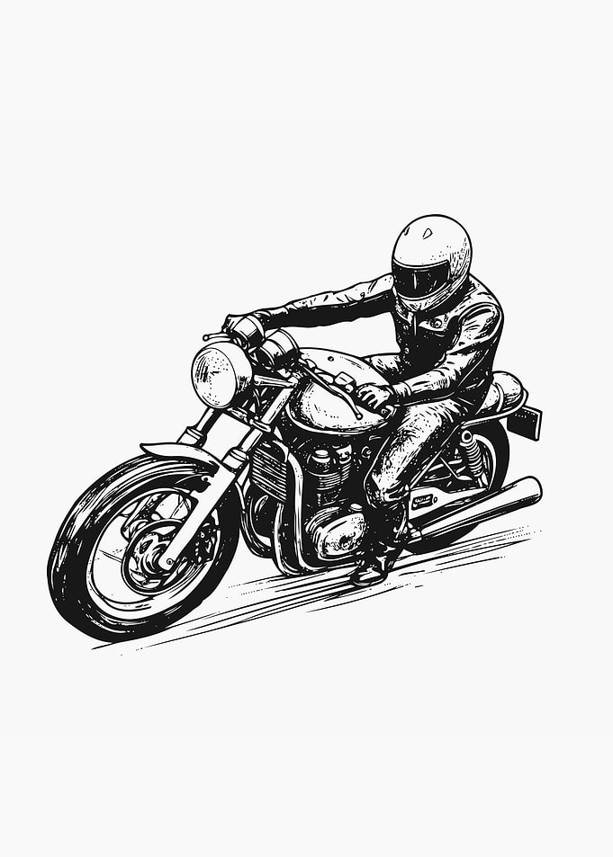 Sketch of motorcross