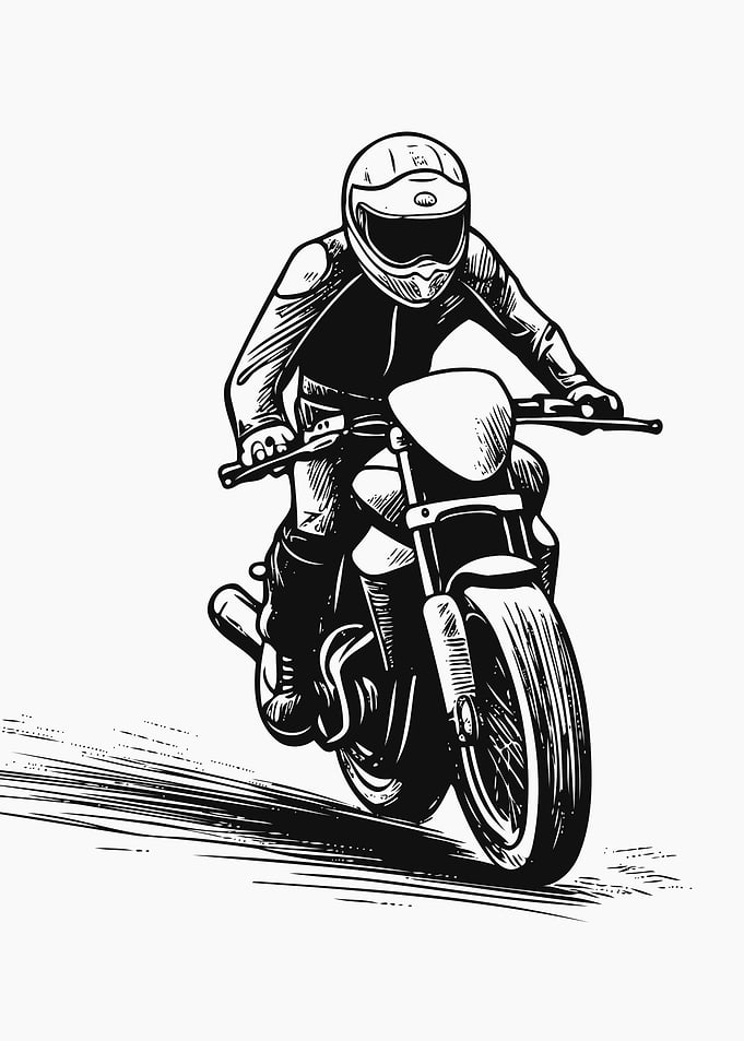 Sketch of motorcross