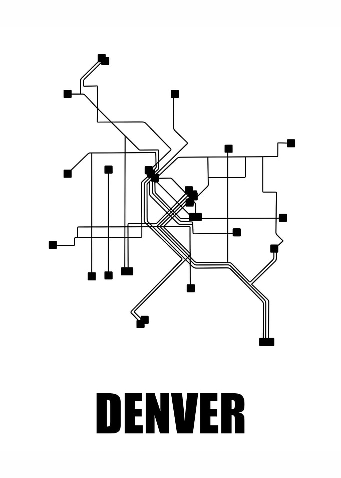 Denver White Subway Map