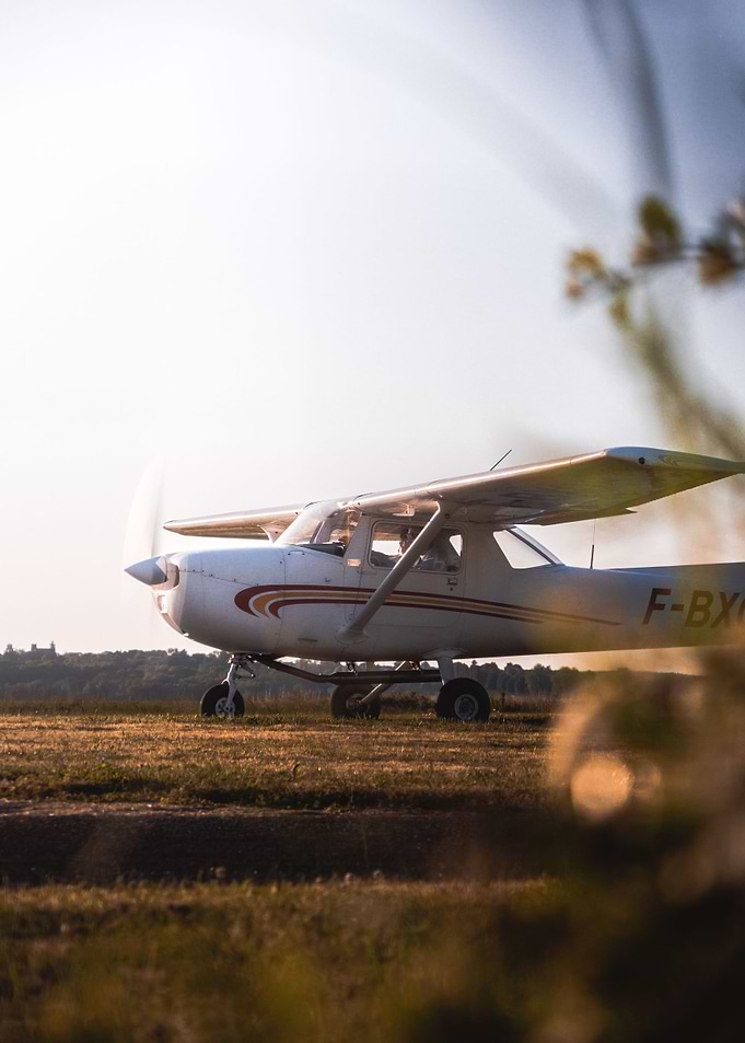 Airplane at an airfield