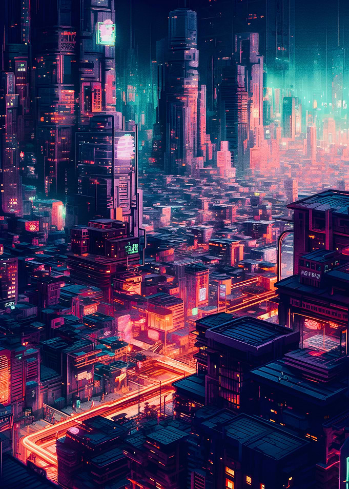 City night colorful
