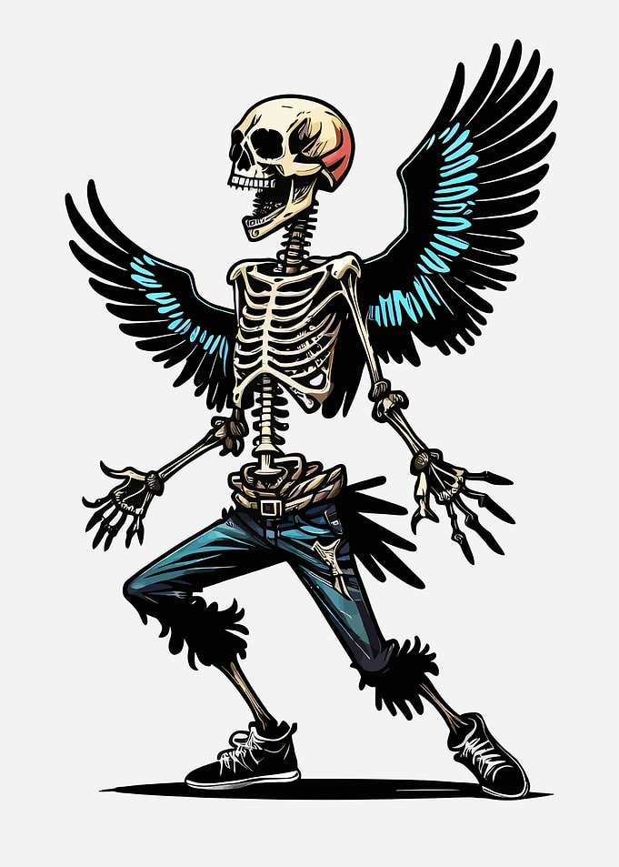 winged skull