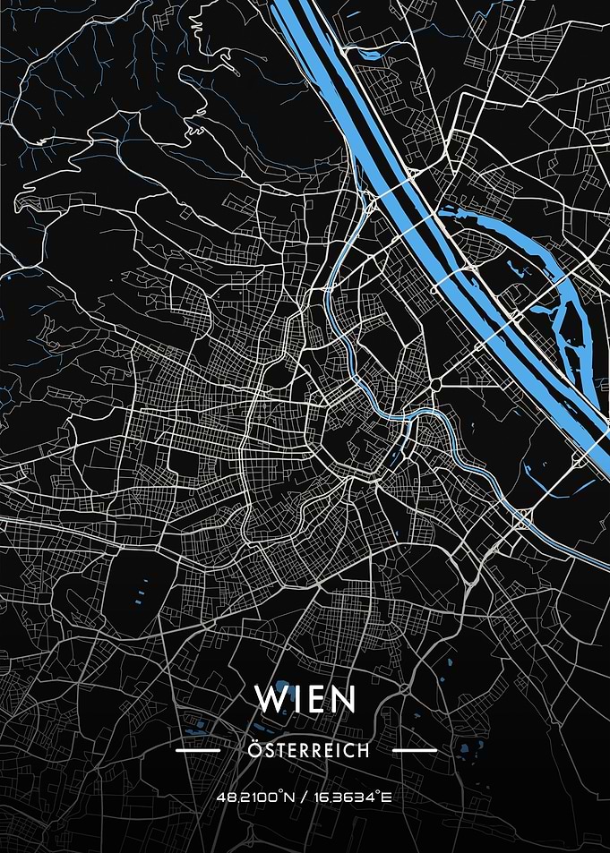 Vienna night map