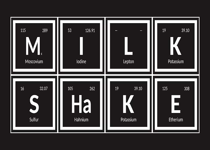 Milk Shake Periodic Table