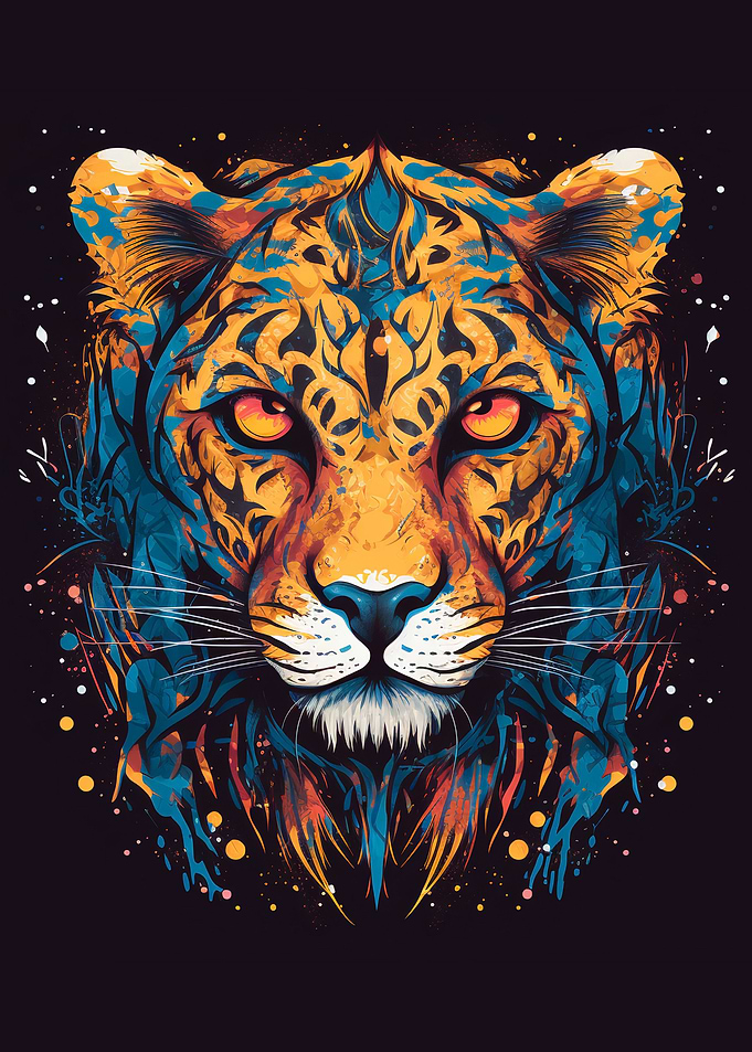 Black Leopard Face