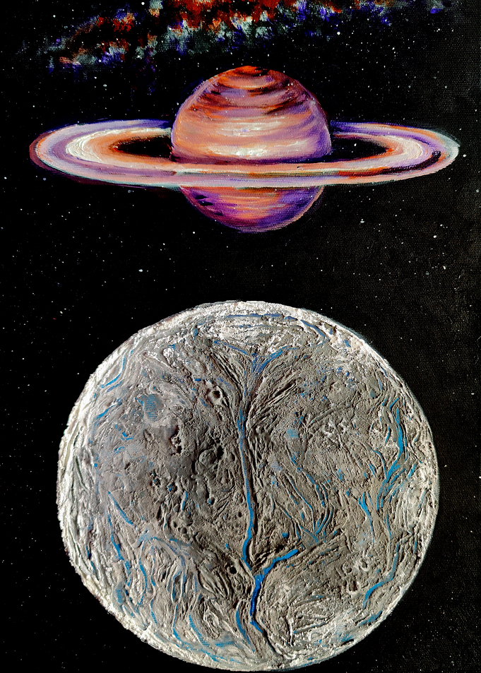 Saturn and Enceladus