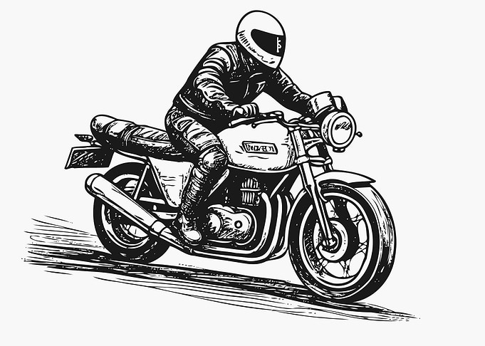 Sketch of motorcross