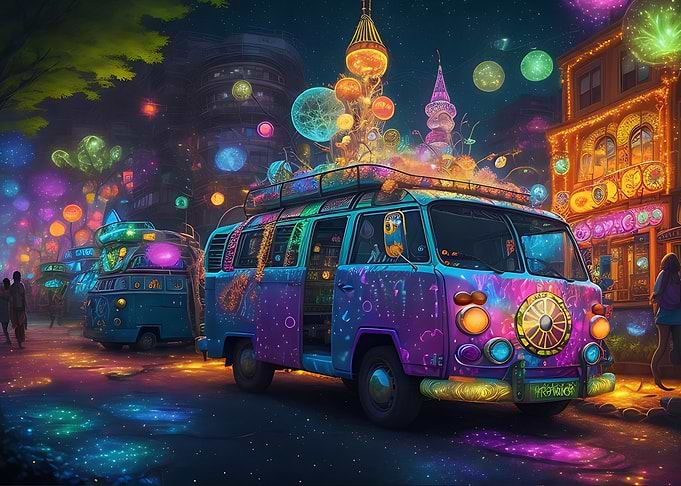 Hippie van