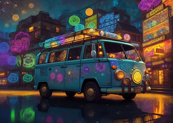 Hippie van