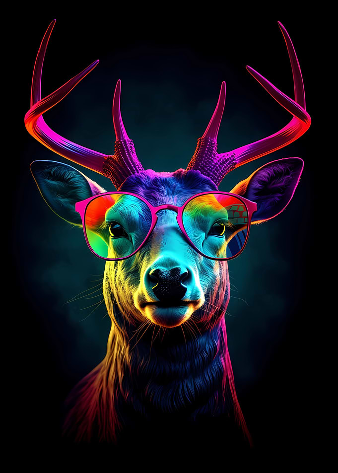 Deer Neon Sunglasses