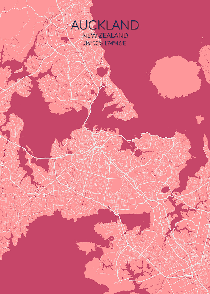 Auckland Pink Rose Map