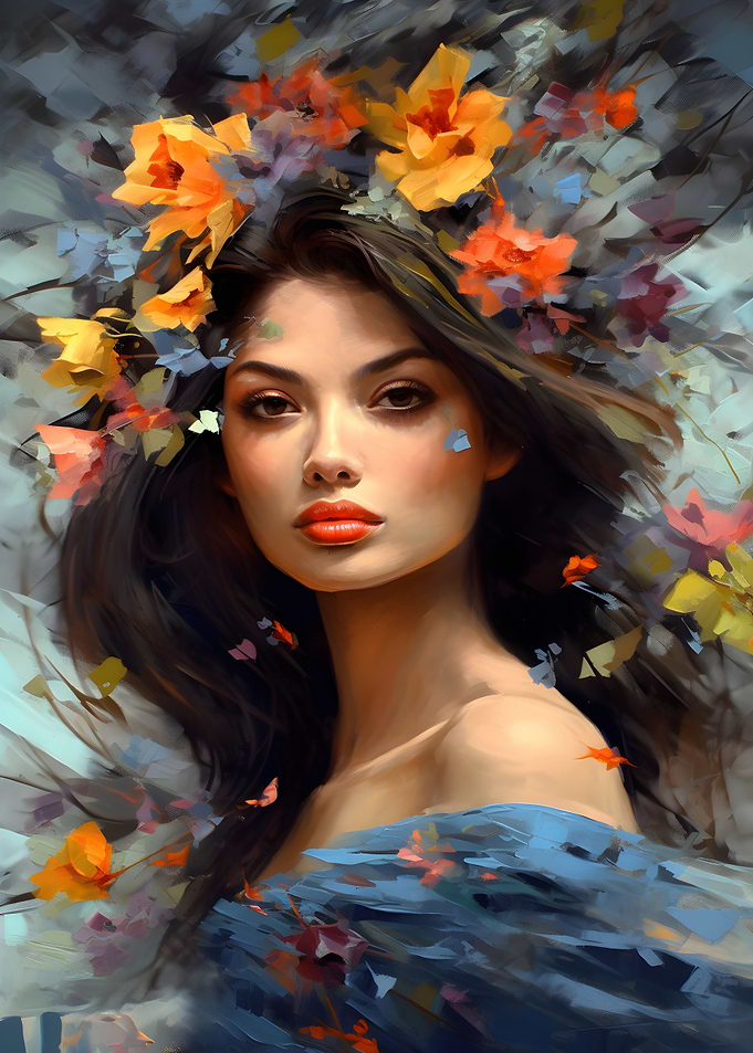 Painted European Woman