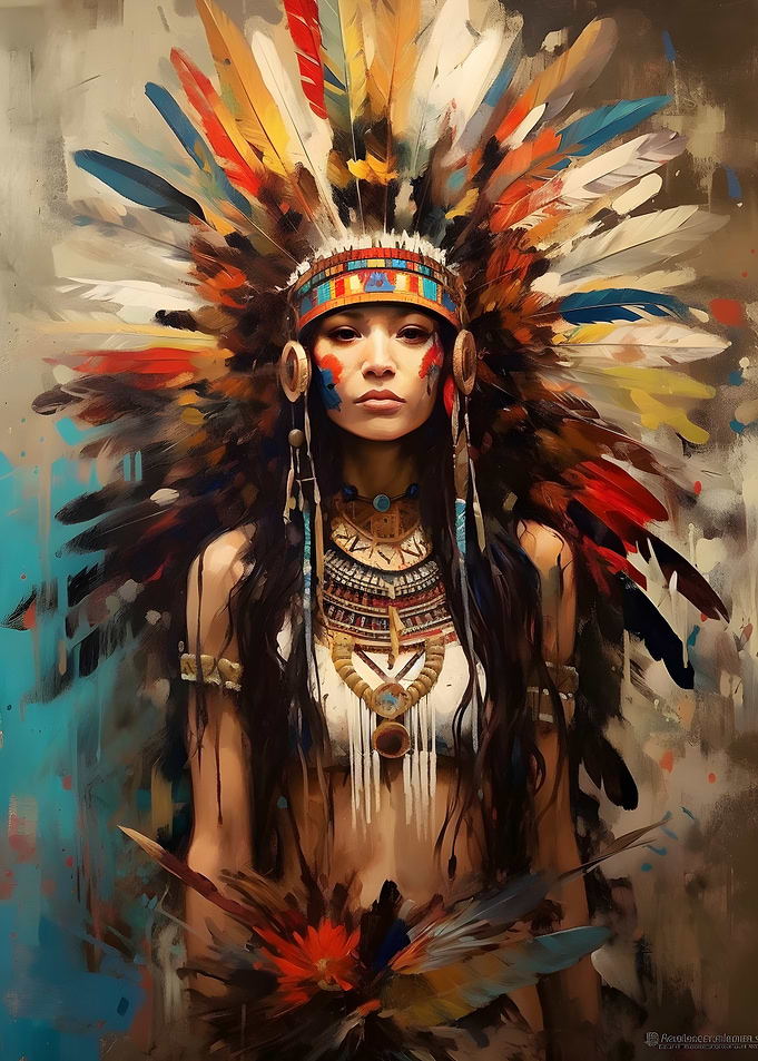 Painted Native American