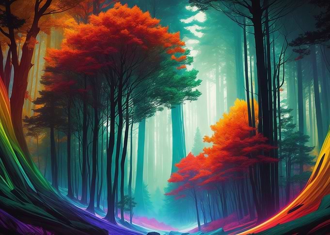 Rainbow Forest 05 Wide