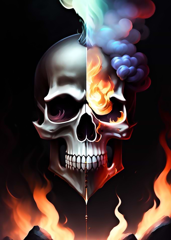 skeleton smoked