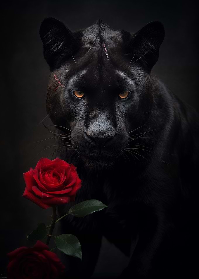 black panther scars