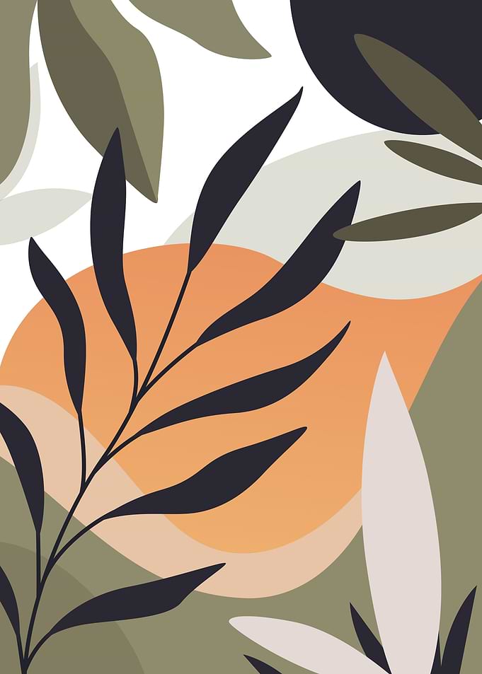 Leaf tropical abstract