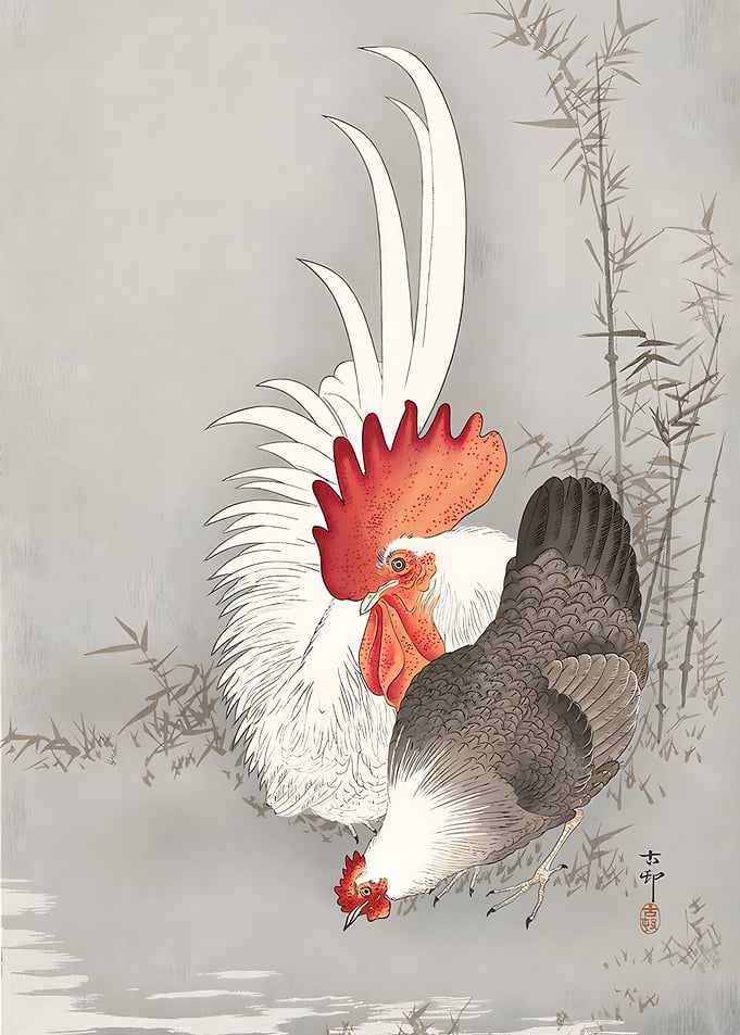 Rooster and Hen