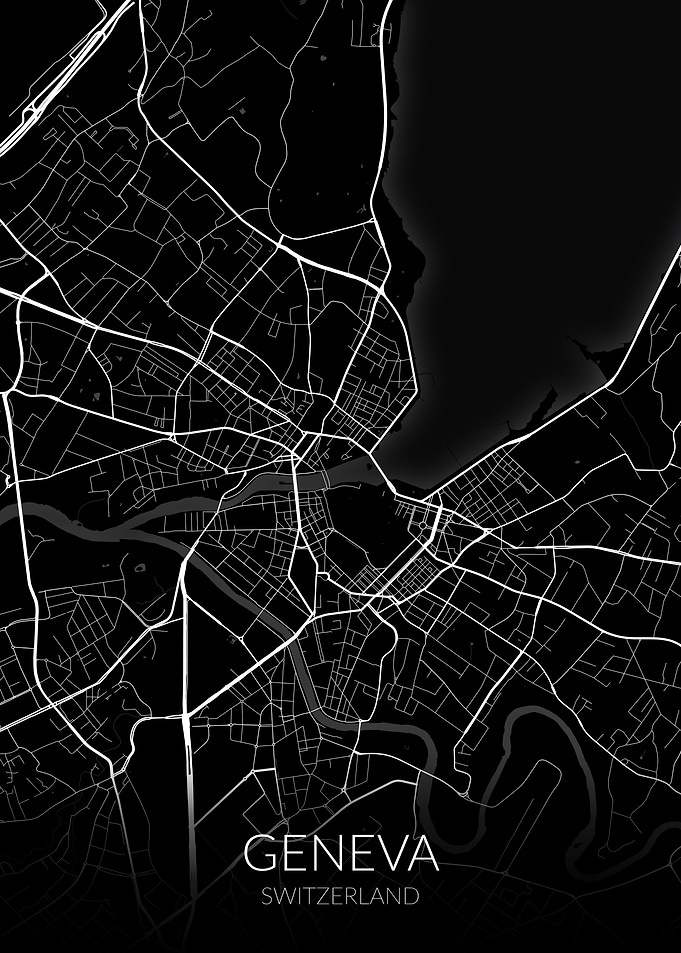 Geneva Map Black