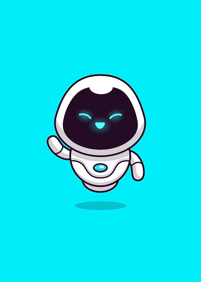 Cute Robot Waving Hand