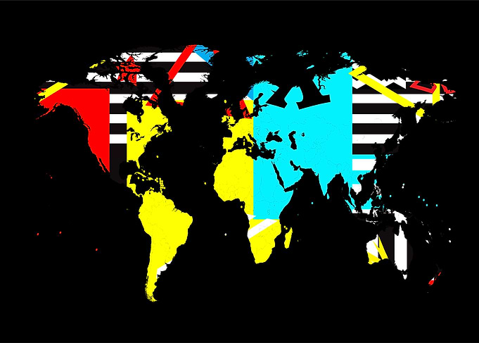 World map infographic pop