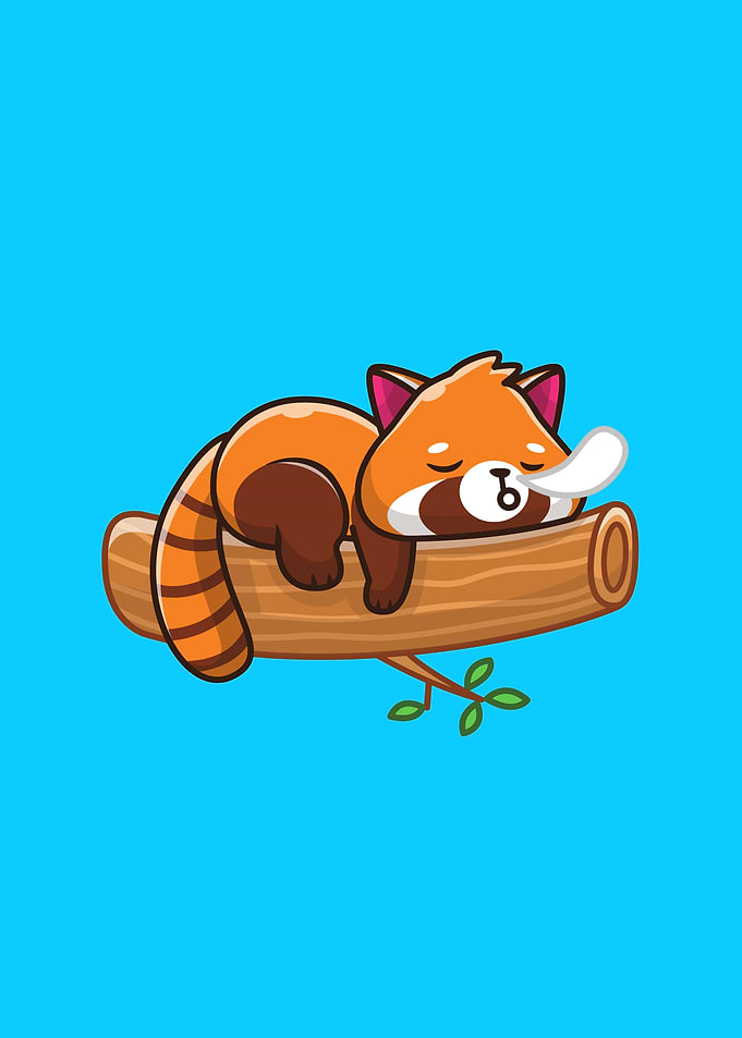 Cute Red Panda Sleeping