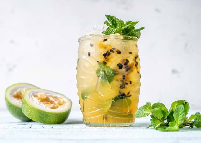 Glass of Bajan Mojito