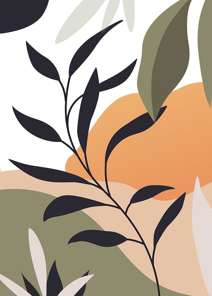 Leaf tropical abstract