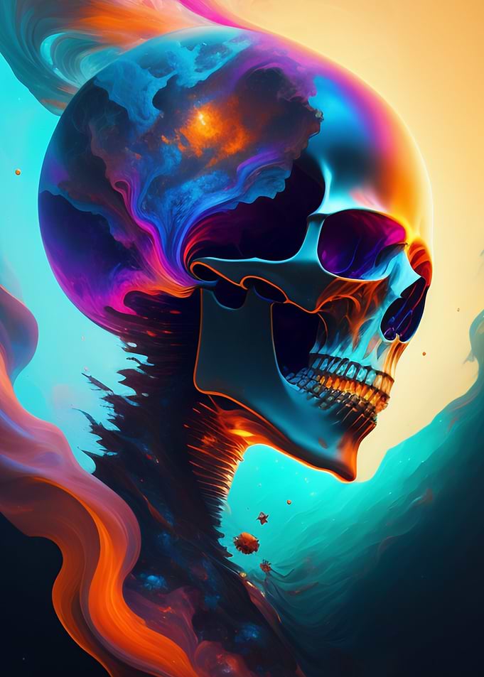 skeleton rainbow color