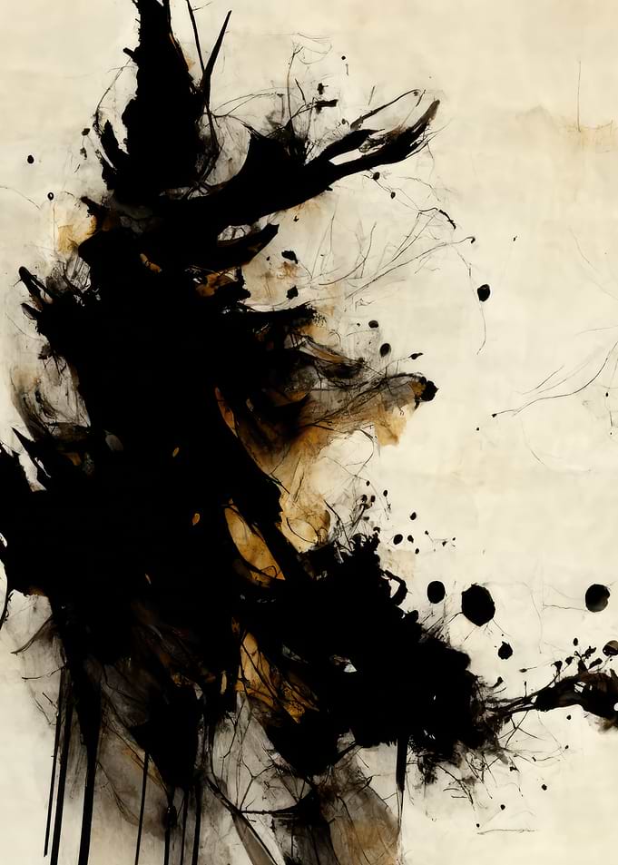 Sumi e ink texture