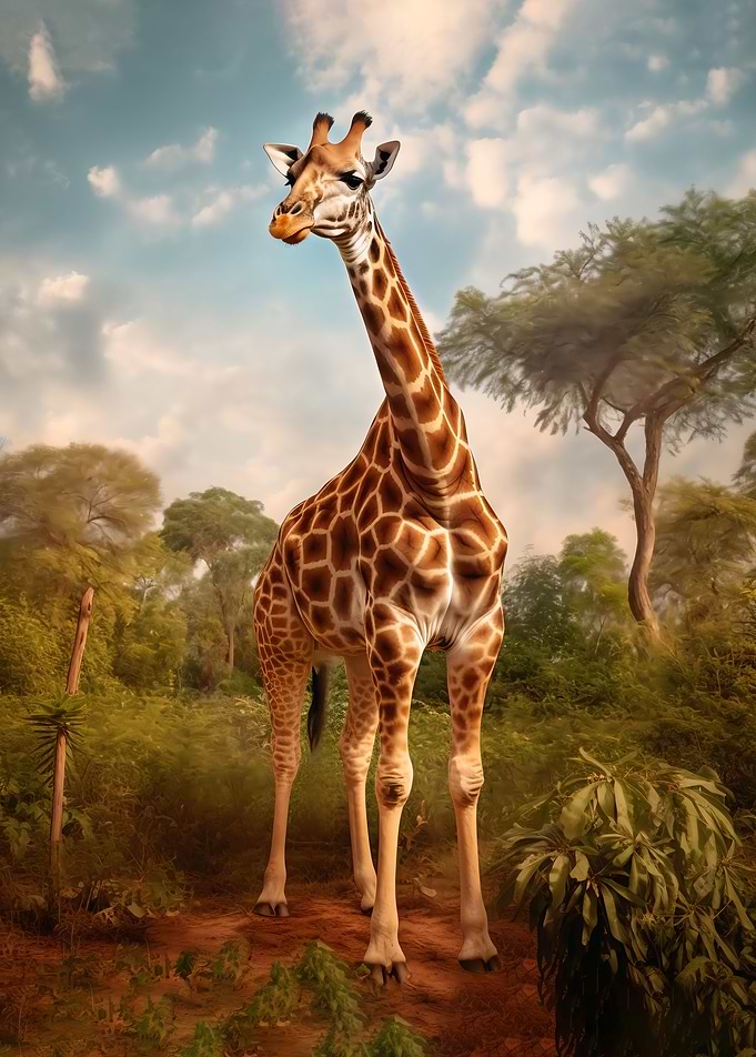 giraffe in savannah