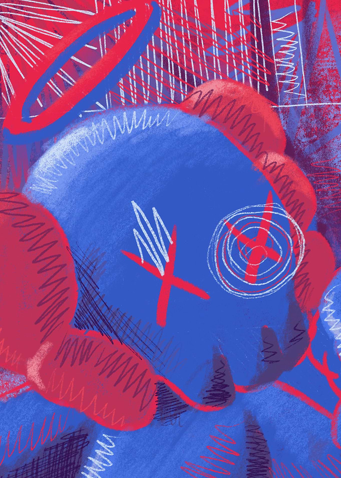 Unique abstract color kaws