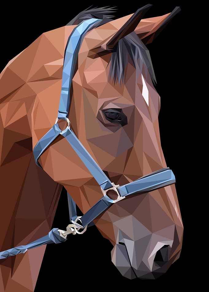 Brown Horse Low Poly