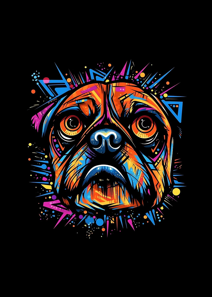 Pug Head Face Pug Owner