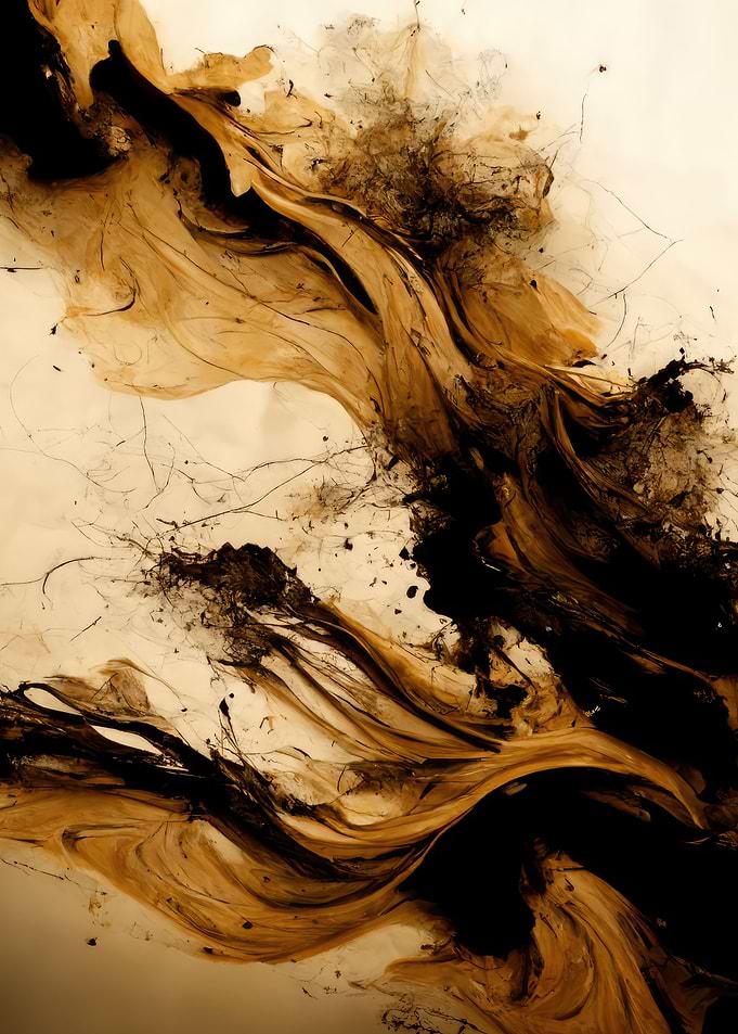 Golden particle stream