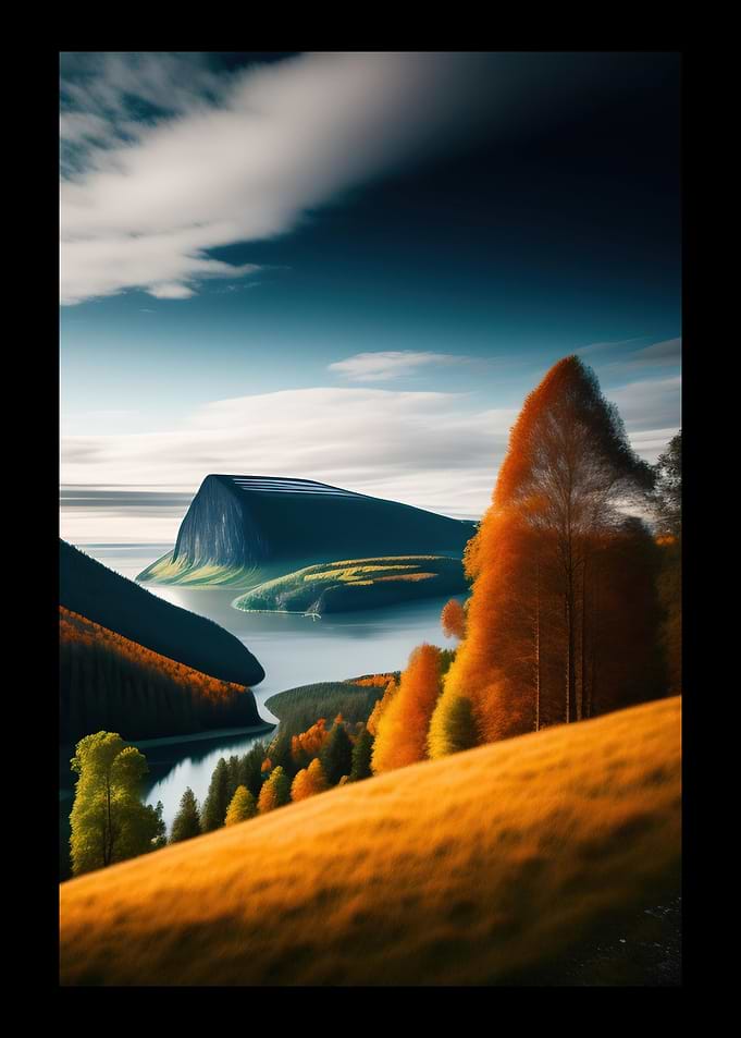 Slope Field And Mountains