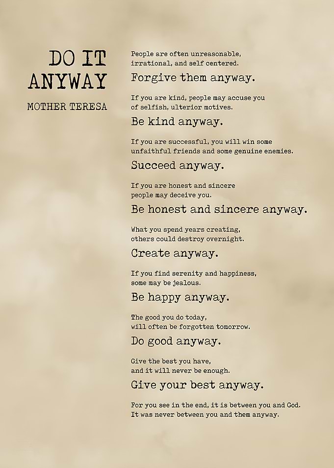 Do it anyway