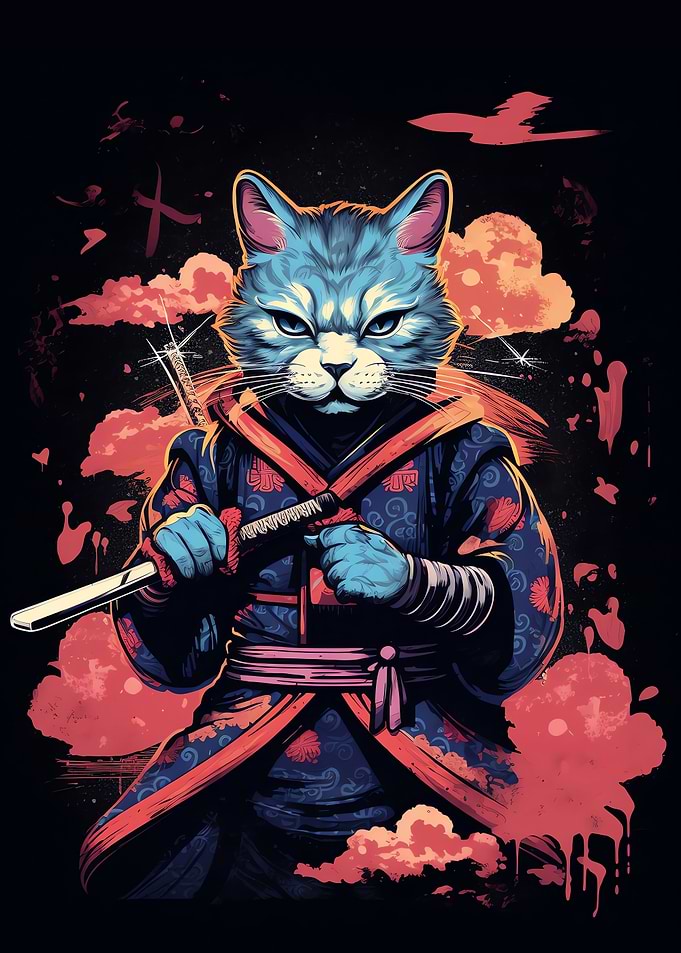 Samurai Cat Japanese