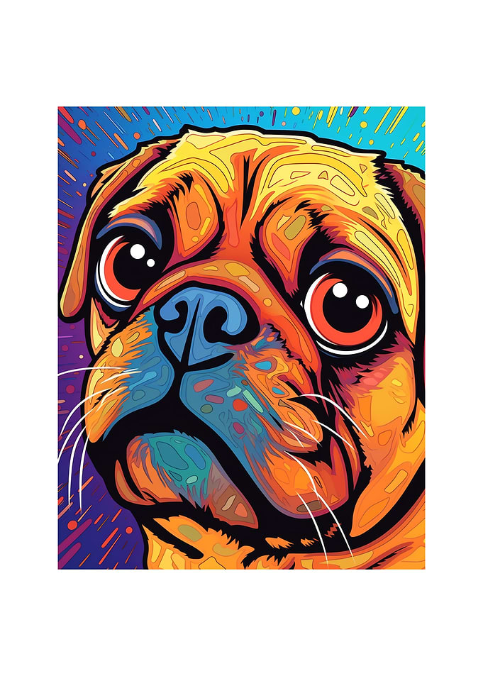 Pug Head Face Pug Owner