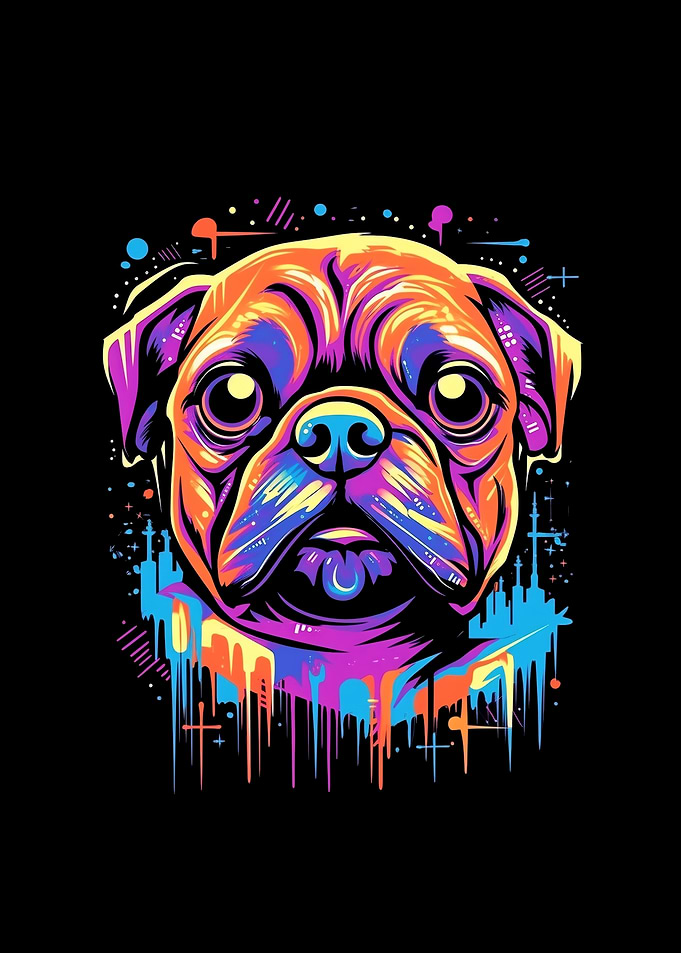 Pug Head Face Pug Owner