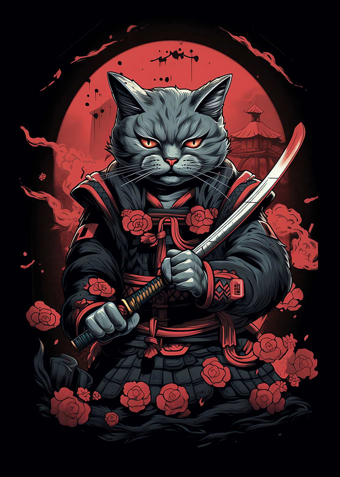 Samurai Cat Japanese