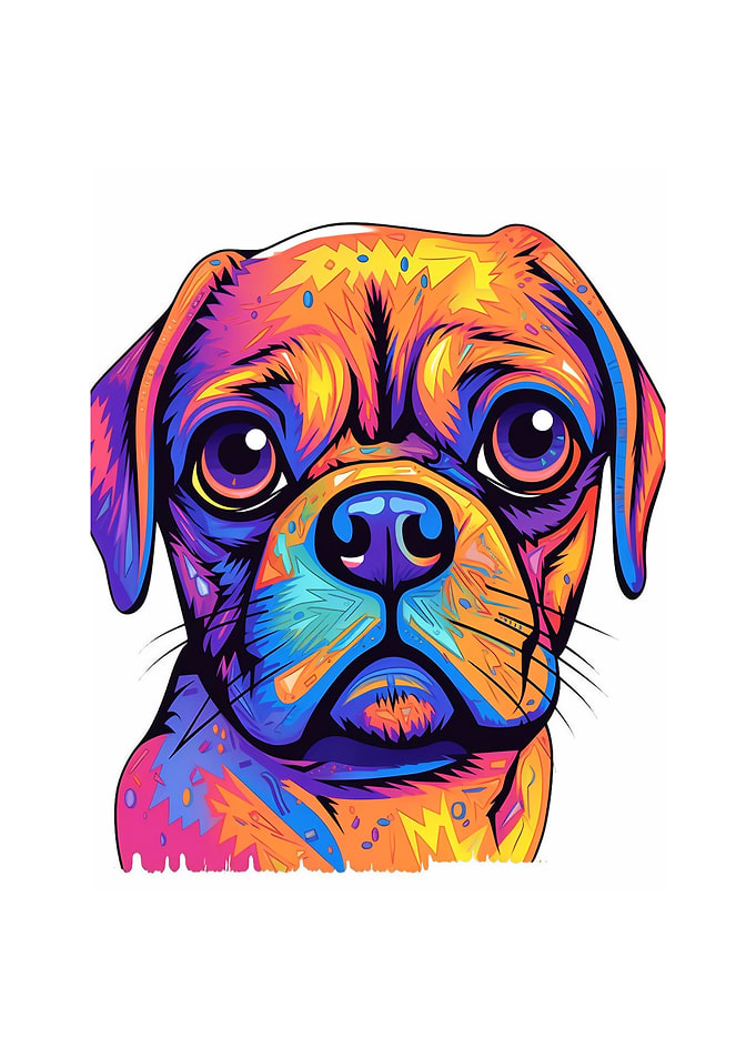 Pug Head Face Pug Owner