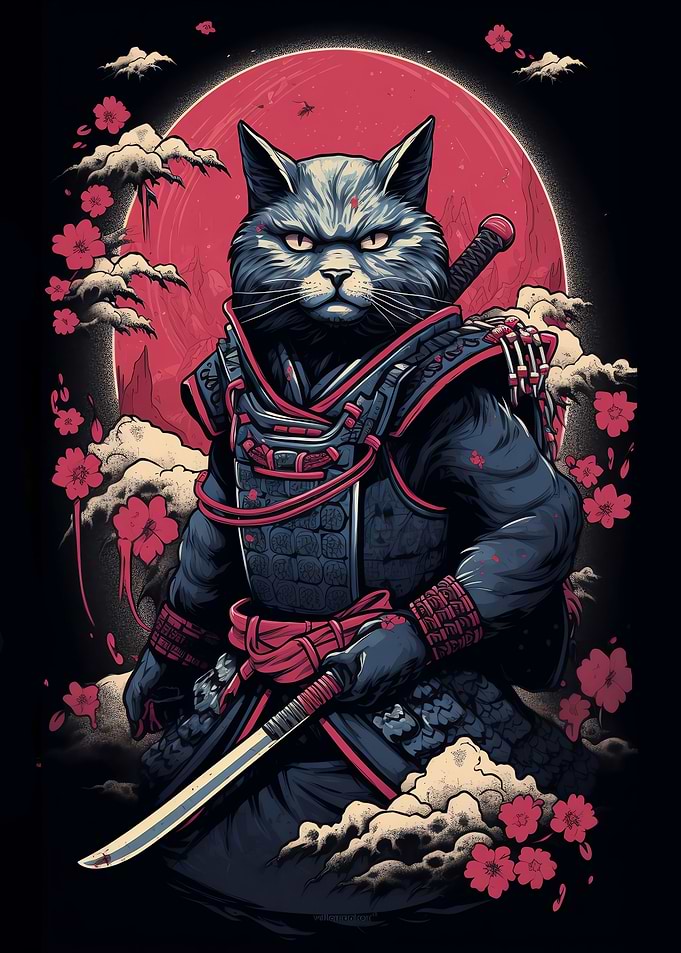 Samurai Cat Japanese