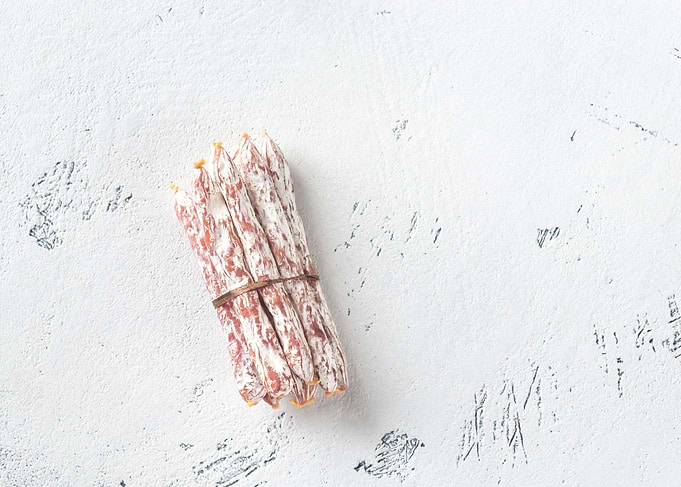 Snack fuet sausages