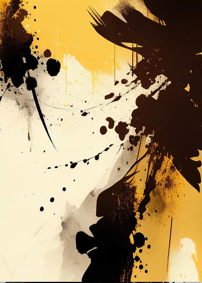 Surreal warm splatter
