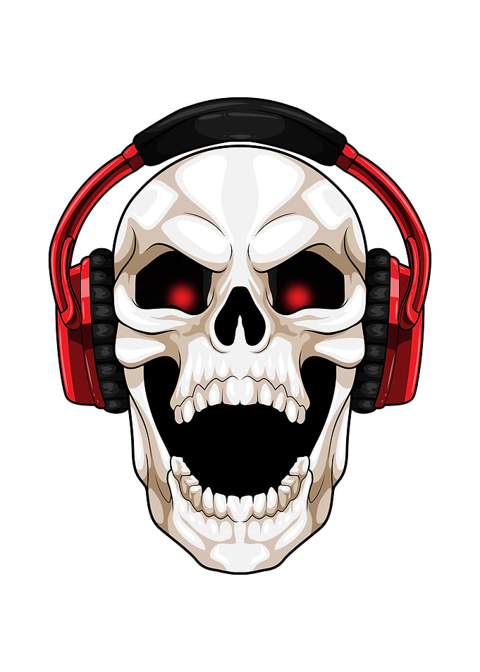 Skull Headphone Music