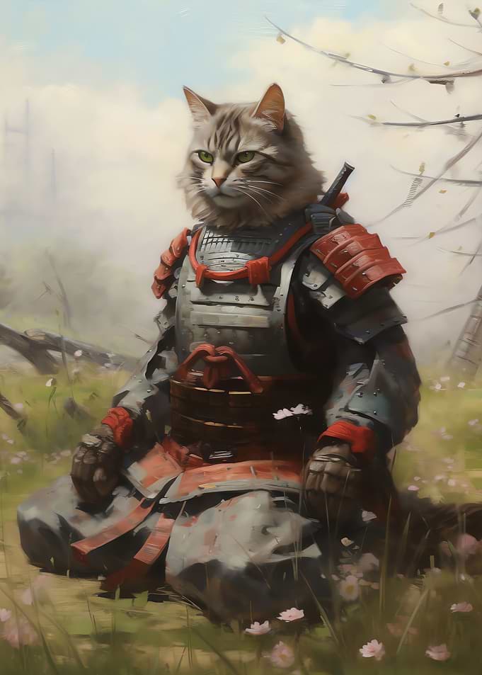 Samurai Cat Japanese