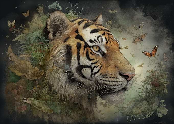 Regal Tiger Art Print